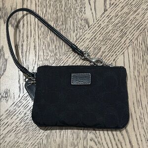 Coach Black Signature Wristlet